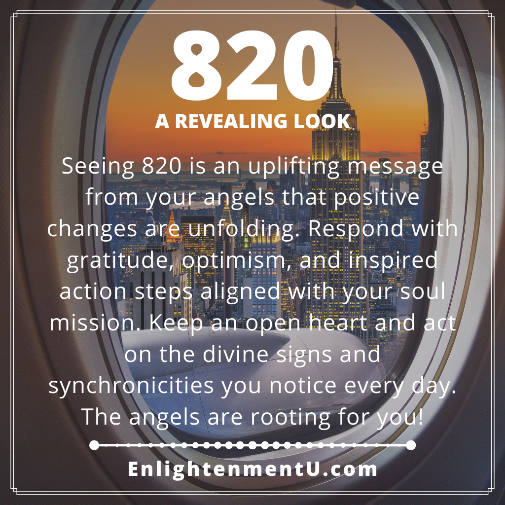 Discover the Meaning of Angel Number 820: Love, Growth, and Spiritual Guidance