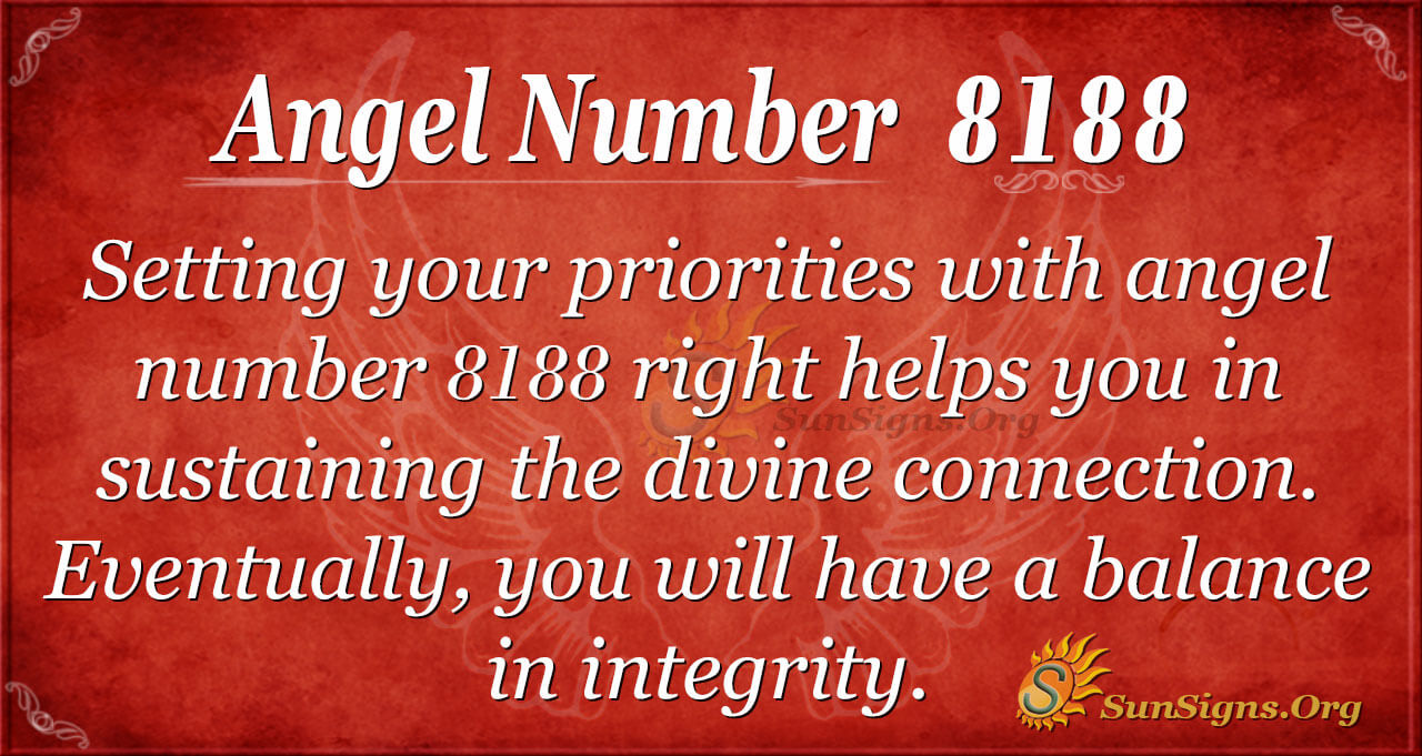 Is 8188 Your Angel Number? Find out its meaning and impact.